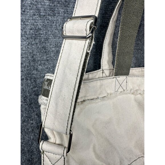 Thirty One Retro Metro Canvas Tote Bag Crossbody Natural Butterfly Boho Indie - Picture 13 of 16